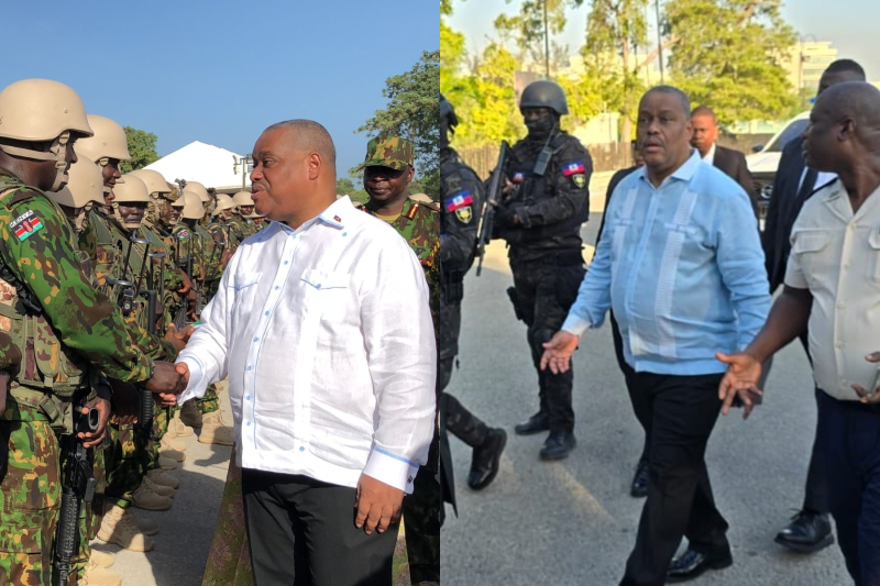 Collage photo of former Haitian Prime Minister Garry Conille.